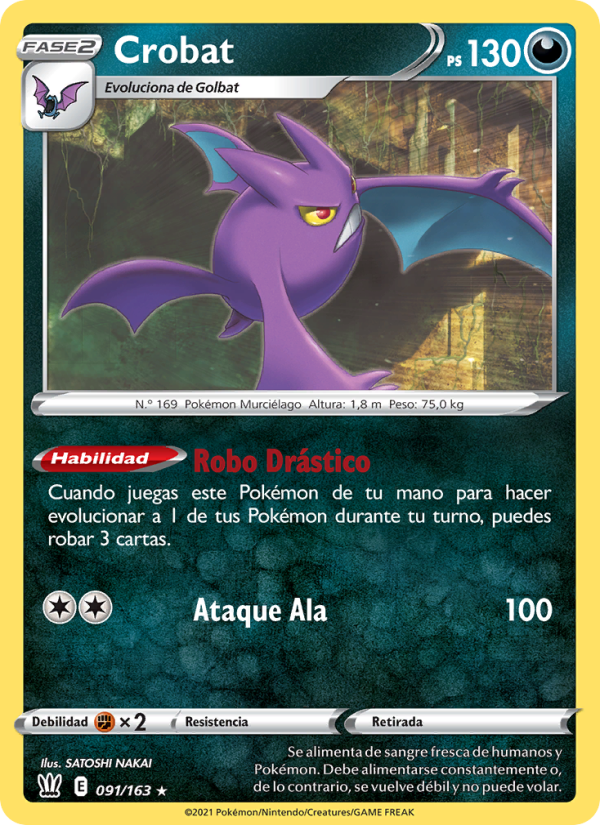Crobat 91 — Estilos de Combate (Spanish Pokémon TCG card)