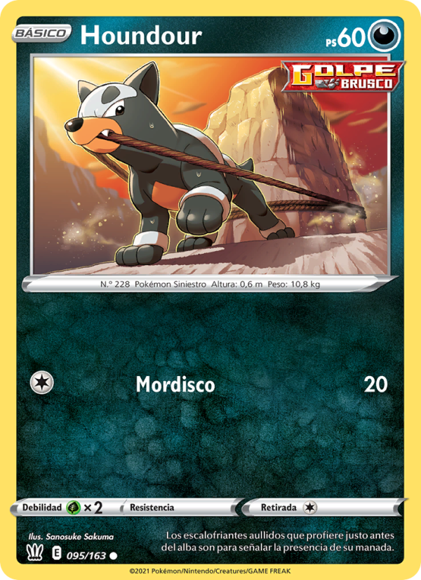 Houndour 95 — Estilos de Combate (Spanish Pokémon TCG card)