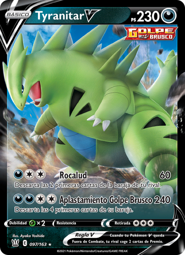 Tyranitar V 97 — Estilos de Combate (Spanish Pokémon TCG card)