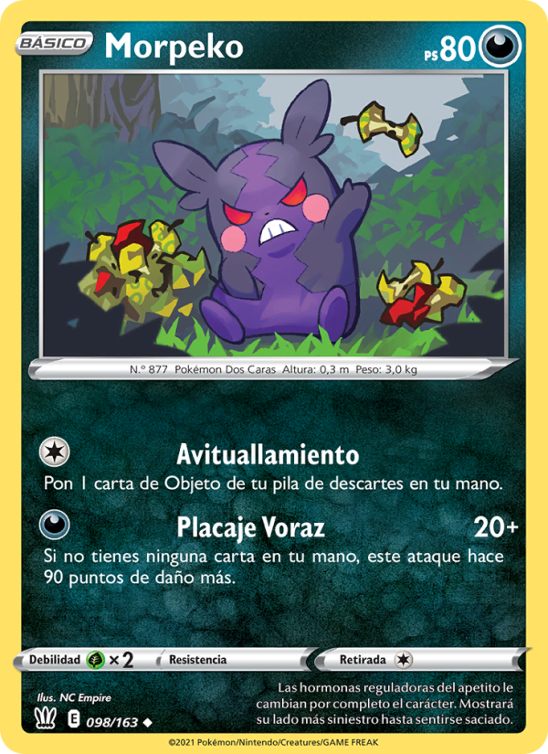 Morpeko 98 — Estilos de Combate (Spanish Pokémon TCG card)