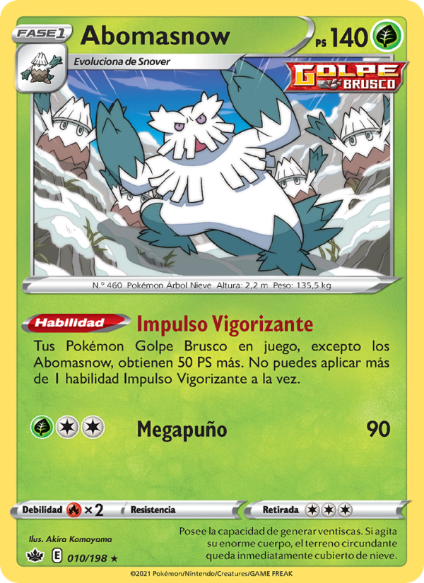Abomasnow 10 — Reinado Escalofriante (Spanish Pokémon TCG card)