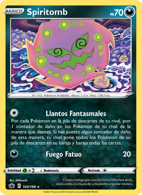 Spiritomb 103 — Reinado Escalofriante (Spanish Pokémon TCG card)