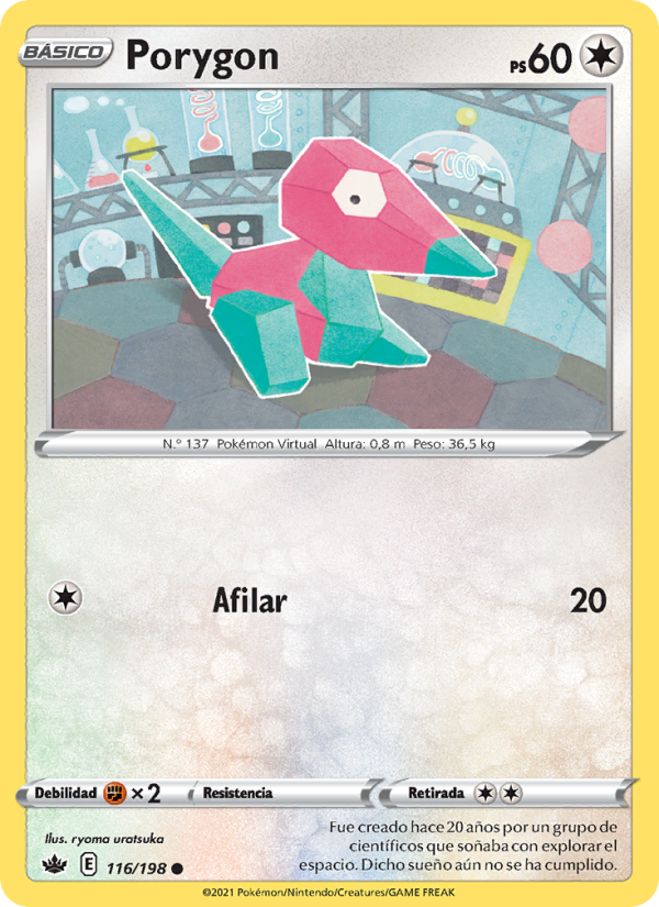 Porygon 116 — Reinado Escalofriante (Spanish Pokémon TCG card)