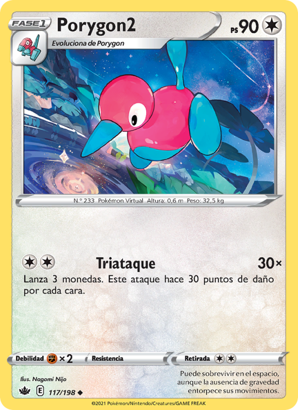 Porygon2 117 — Reinado Escalofriante (Spanish Pokémon TCG card)
