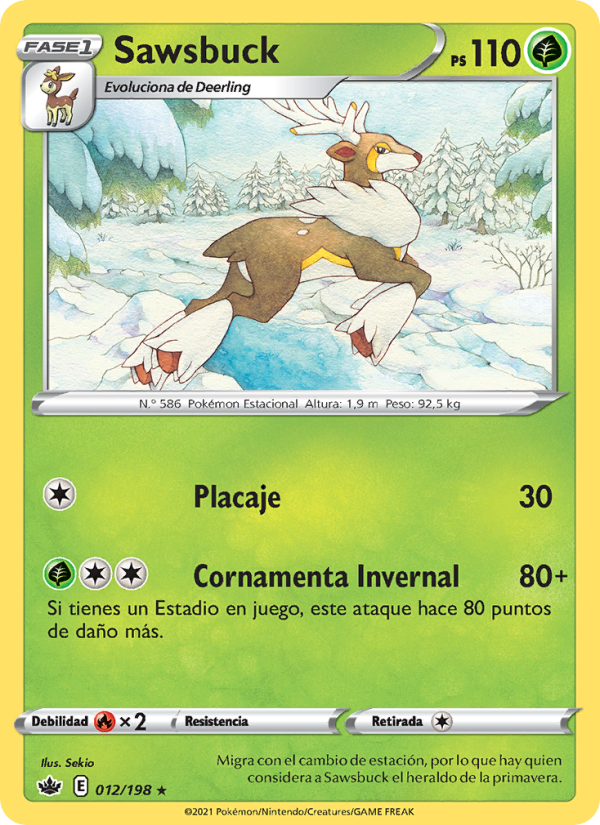 Sawsbuck 12 — Reinado Escalofriante (Spanish Pokémon TCG card)