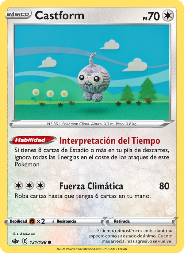 Castform 121 — Reinado Escalofriante (Spanish Pokémon TCG card)