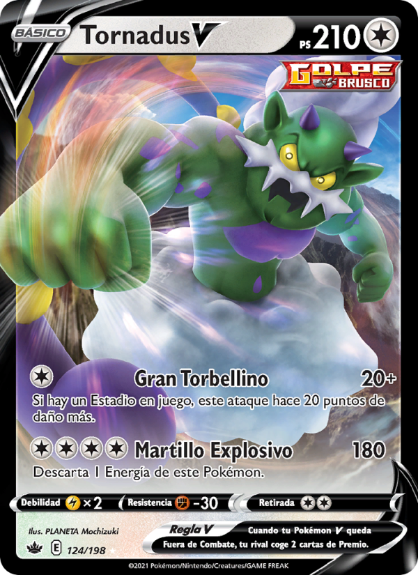 Tornadus V 124 — Reinado Escalofriante (Spanish Pokémon TCG card)
