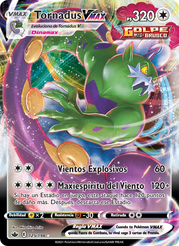 Tornadus VMAX 125 — Reinado Escalofriante (Spanish Pokémon TCG card)