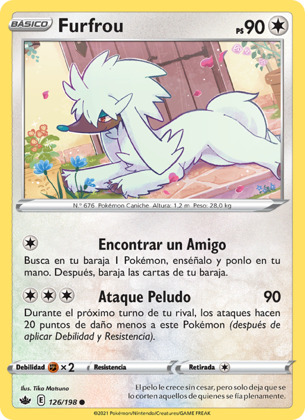 Furfrou 126 — Reinado Escalofriante (Spanish Pokémon TCG card)