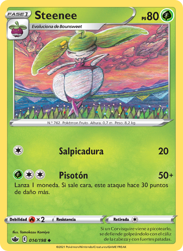Steenee 14 — Reinado Escalofriante (Spanish Pokémon TCG card)