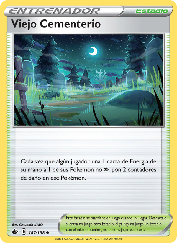 Viejo Cementerio 147 — Reinado Escalofriante (Spanish Pokémon TCG card)