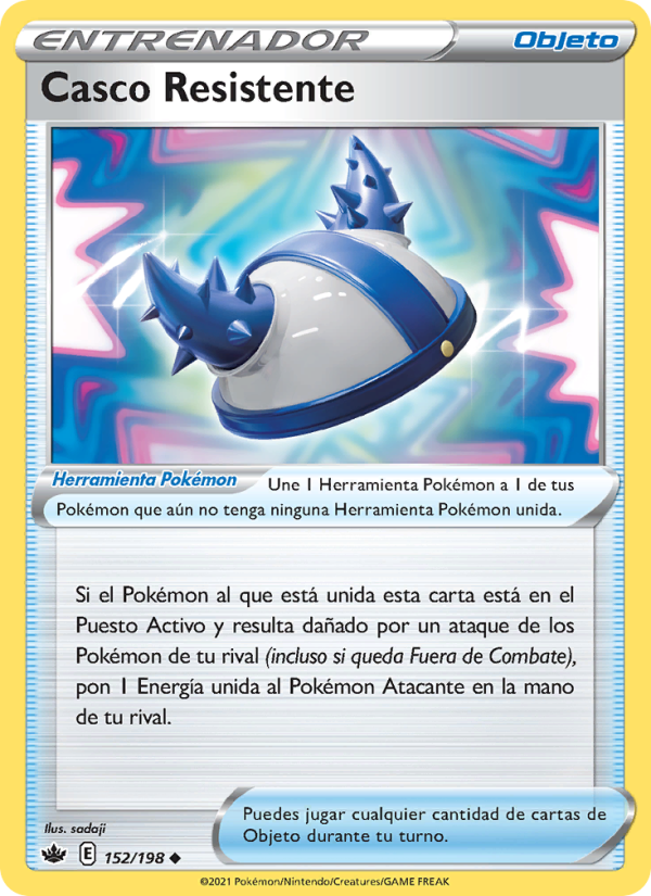 Casco Resistente 152 — Reinado Escalofriante (Spanish Pokémon TCG card)