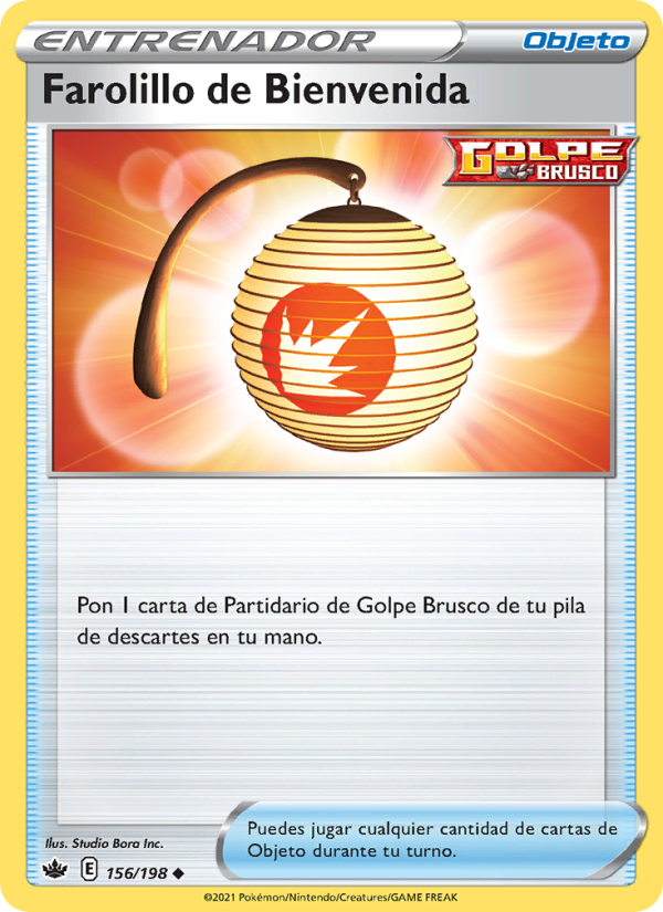 Farolillo de Bienvenida 156 — Reinado Escalofriante (Spanish Pokémon TCG card)