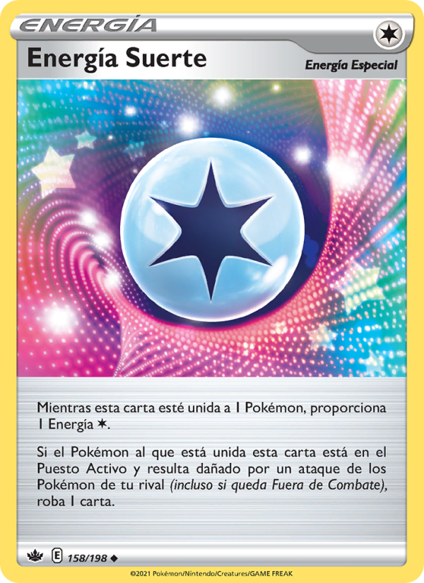 Energía Suerte 158 — Reinado Escalofriante (Spanish Pokémon TCG card)