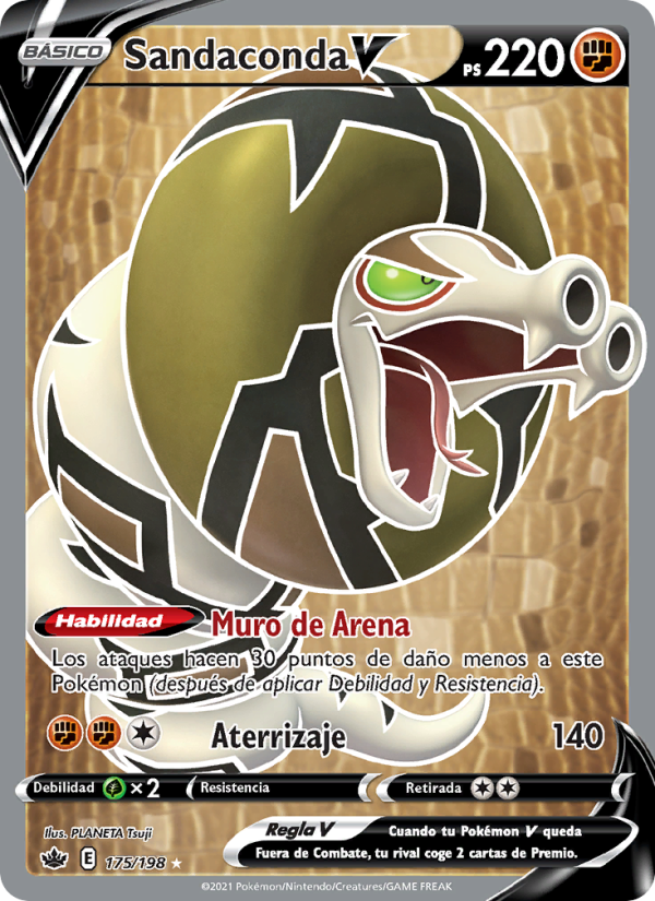 Sandaconda V 175 — Reinado Escalofriante (Spanish Pokémon TCG card)