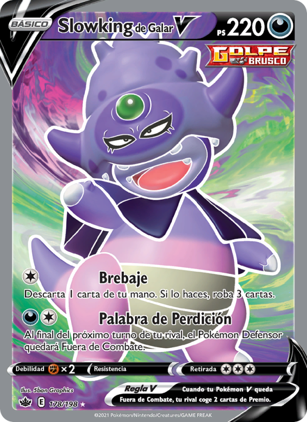 Slowking de Galar V 178 — Reinado Escalofriante (Spanish Pokémon TCG card)