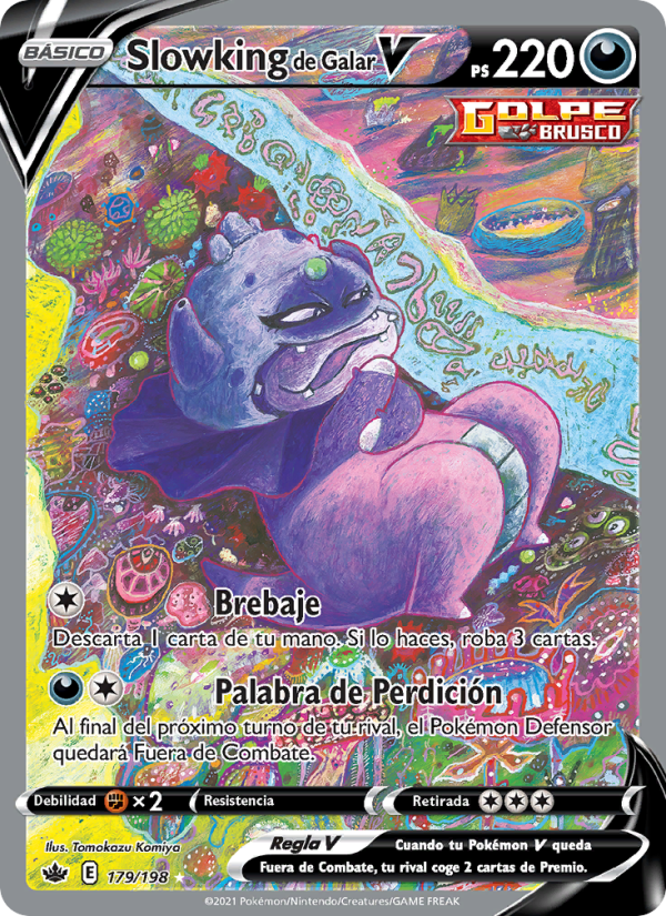 Slowking de Galar V 179 — Reinado Escalofriante (Spanish Pokémon TCG card)
