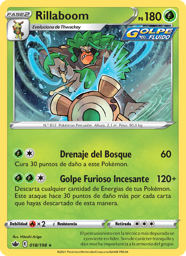 Rillaboom 18 — Reinado Escalofriante (Spanish Pokémon TCG card)