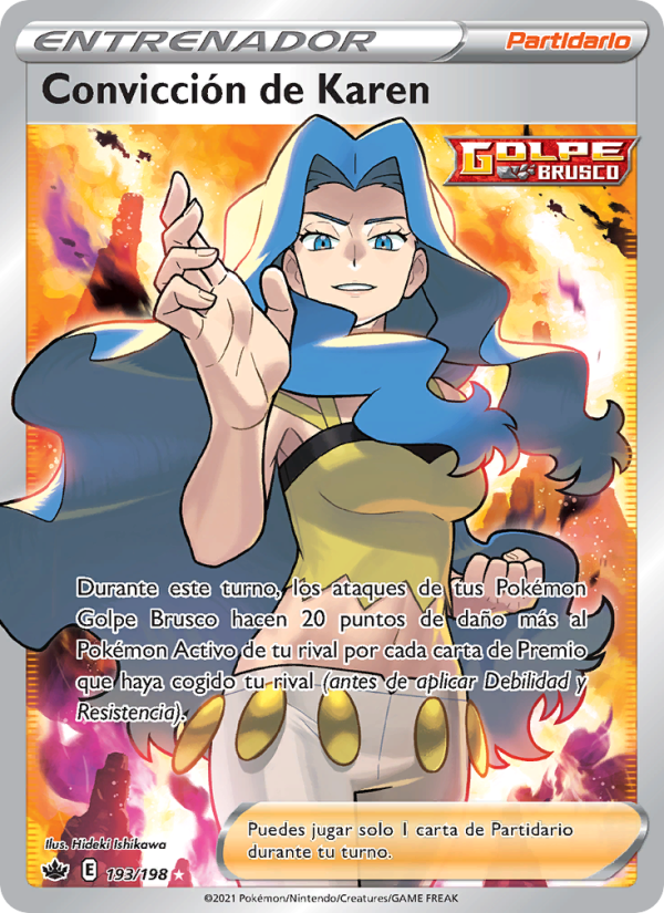 Convicción de Karen 193 — Reinado Escalofriante (Spanish Pokémon TCG card)