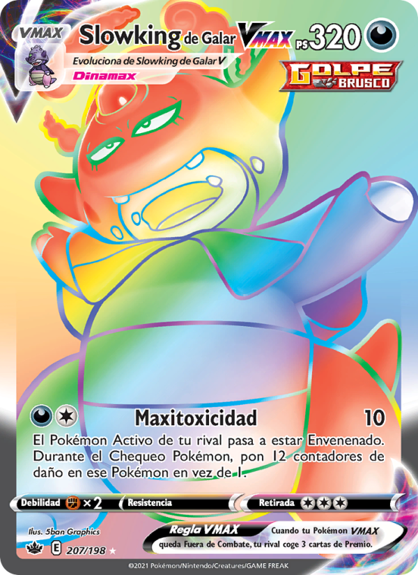 Slowking de Galar VMAX 207 — Reinado Escalofriante (Spanish Pokémon TCG card)