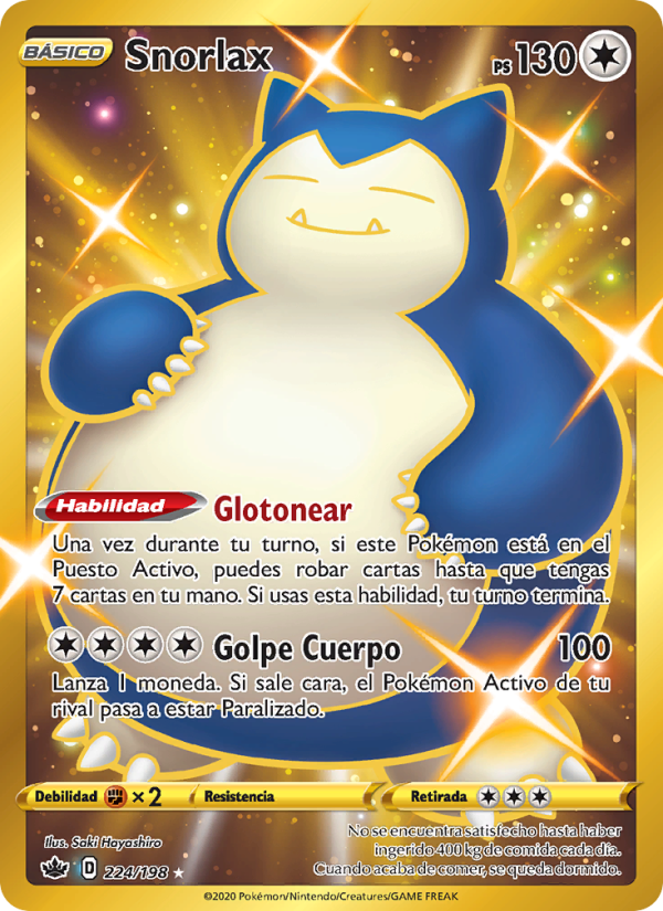 Snorlax 224 — Reinado Escalofriante (Spanish Pokémon TCG card)