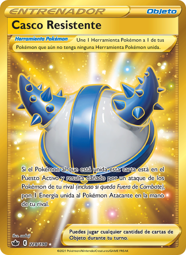 Casco Resistente 228 — Reinado Escalofriante (Spanish Pokémon TCG card)