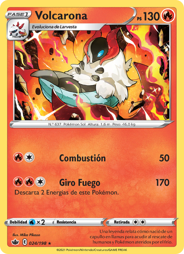 Volcarona 24 — Reinado Escalofriante (Spanish Pokémon TCG card)