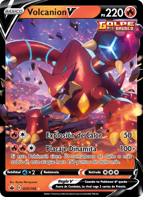 Volcanion V 25 — Reinado Escalofriante (Spanish Pokémon TCG card)