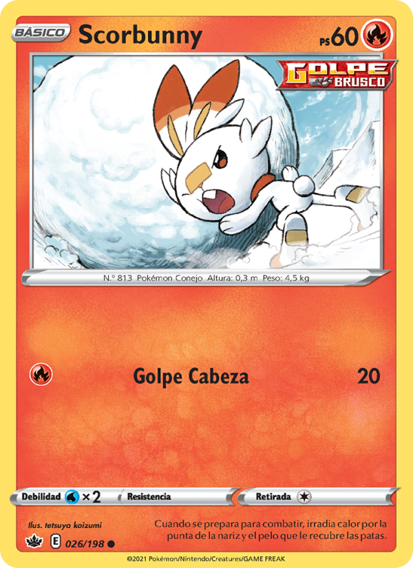 Scorbunny 26 — Reinado Escalofriante (Spanish Pokémon TCG card)