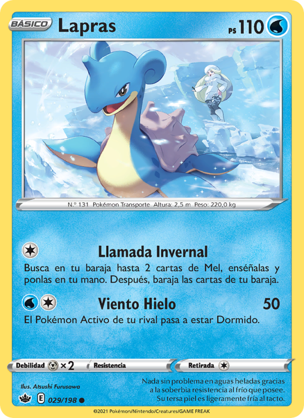 Lapras 29 — Reinado Escalofriante (Spanish Pokémon TCG card)