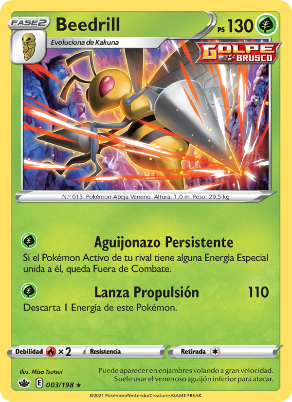 Beedrill 3 — Reinado Escalofriante (Spanish Pokémon TCG card)