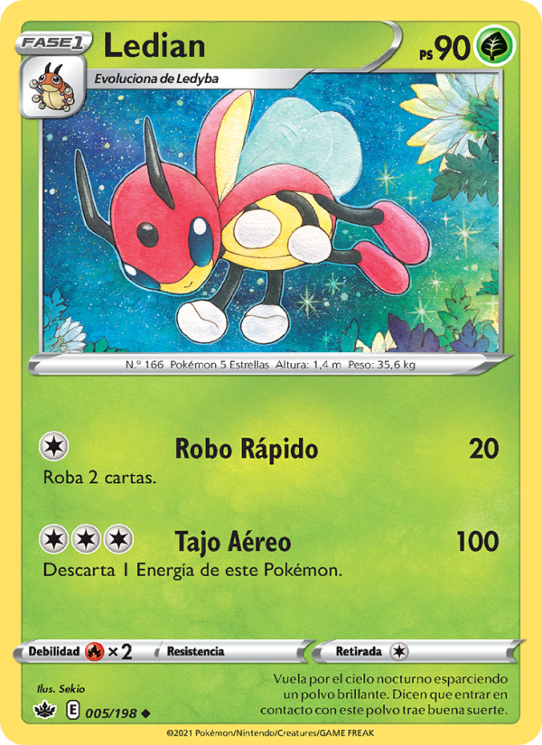 Ledian 5 — Reinado Escalofriante (Spanish Pokémon TCG card)