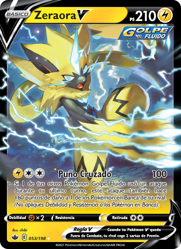 Zeraora V 53 — Reinado Escalofriante (Spanish Pokémon TCG card)