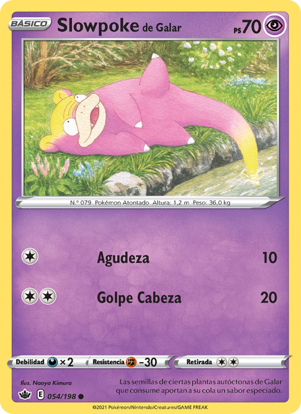 Slowpoke de Galar 54 — Reinado Escalofriante (Spanish Pokémon TCG card)
