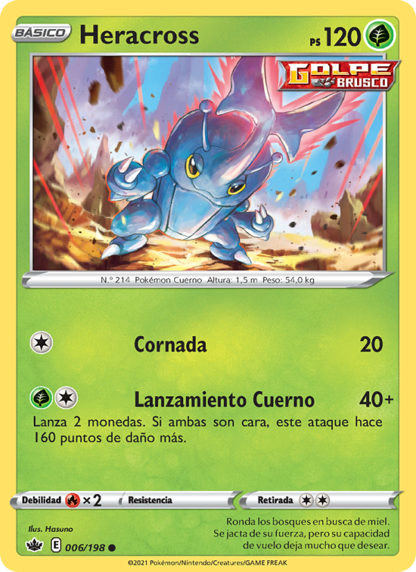 Heracross 6 — Reinado Escalofriante (Spanish Pokémon TCG card)