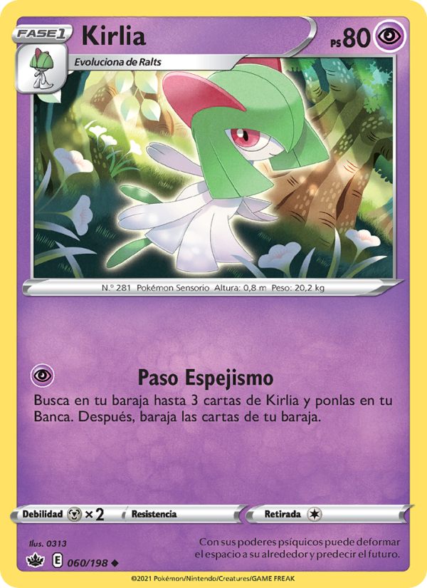 Kirlia 60 — Reinado Escalofriante (Spanish Pokémon TCG card)