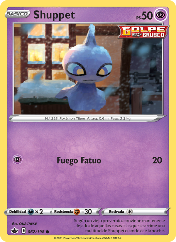 Shuppet 62 — Reinado Escalofriante (Spanish Pokémon TCG card)