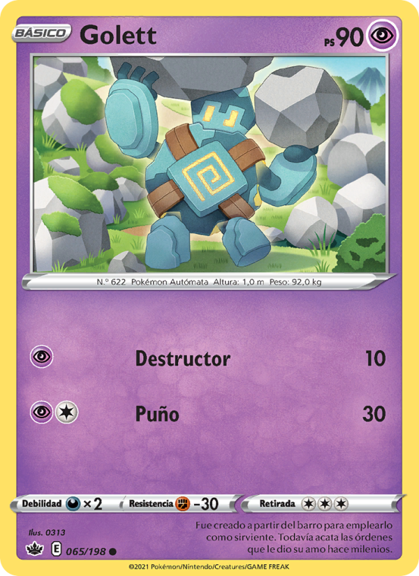Golett 65 — Reinado Escalofriante (Spanish Pokémon TCG card)