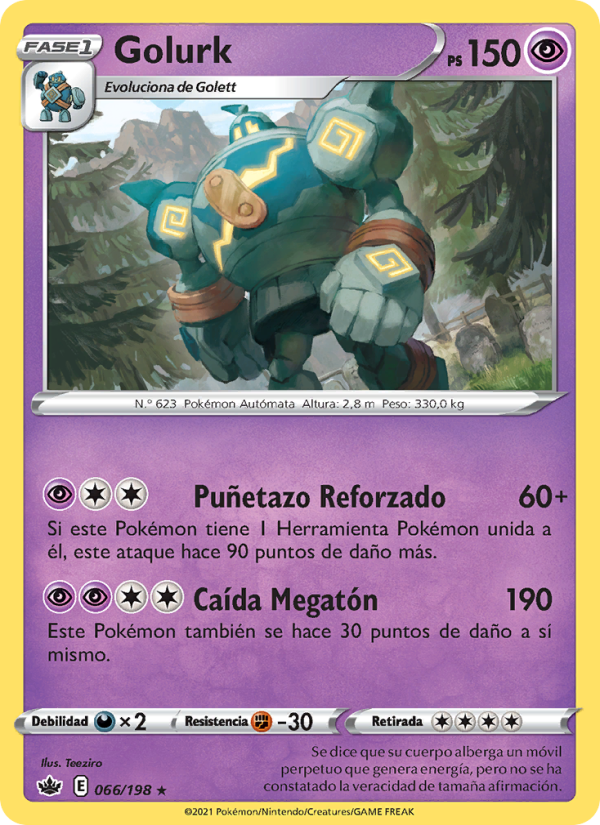 Golurk 66 — Reinado Escalofriante (Spanish Pokémon TCG card)