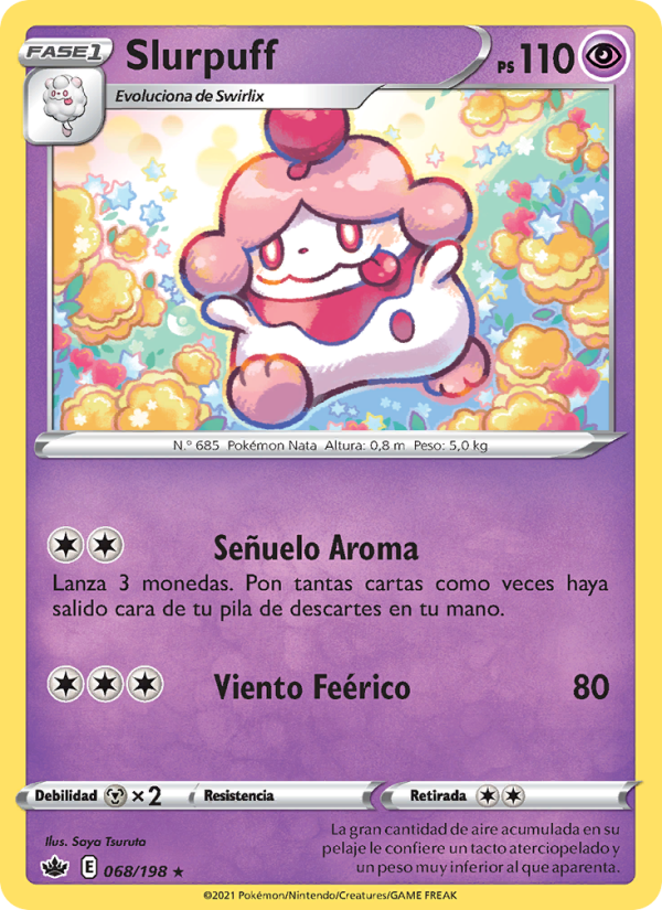 Slurpuff 68 — Reinado Escalofriante (Spanish Pokémon TCG card)