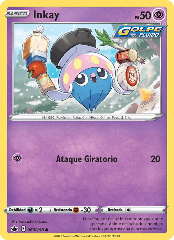 Inkay 69 — Reinado Escalofriante (Spanish Pokémon TCG card)