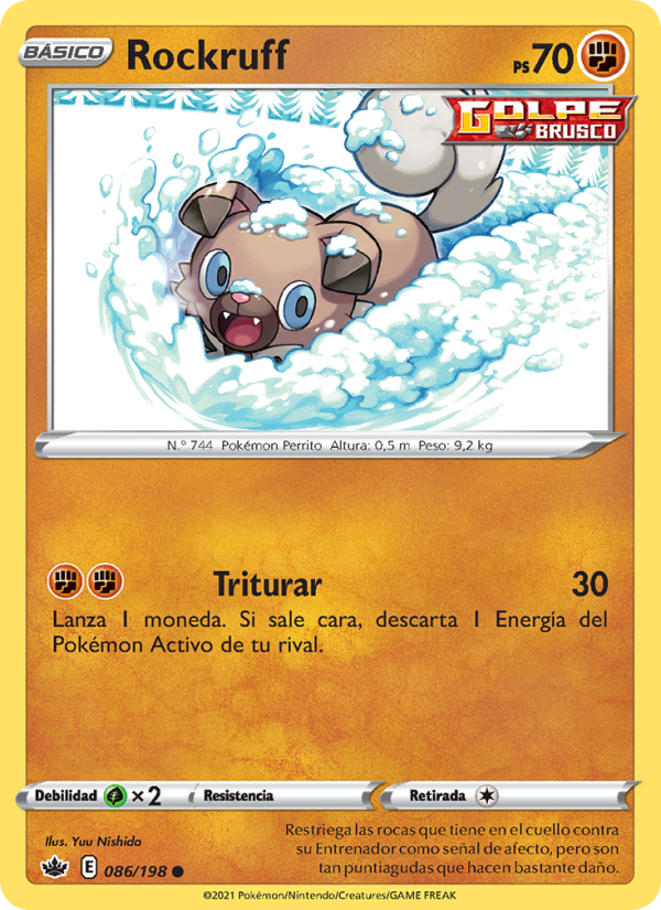 Rockruff 86 — Reinado Escalofriante (Spanish Pokémon TCG card)