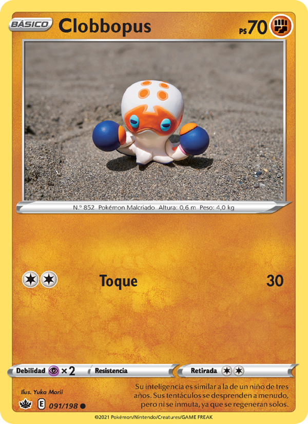 Clobbopus 91 — Reinado Escalofriante (Spanish Pokémon TCG card)