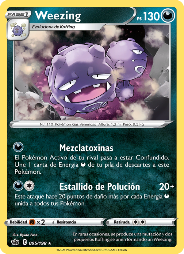 Weezing 95 — Reinado Escalofriante (Spanish Pokémon TCG card)