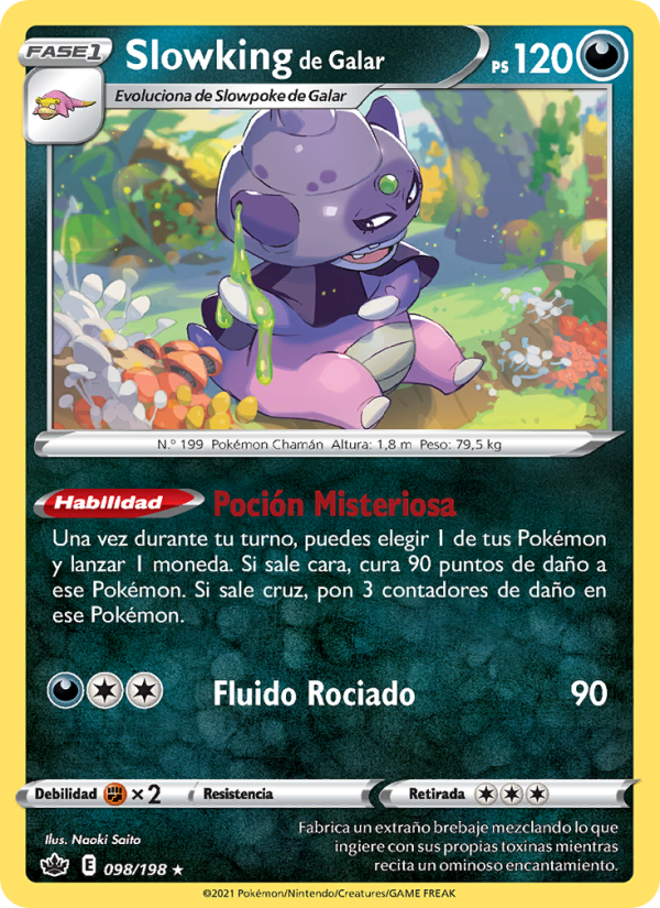 Slowking de Galar 98 — Reinado Escalofriante (Spanish Pokémon TCG card)
