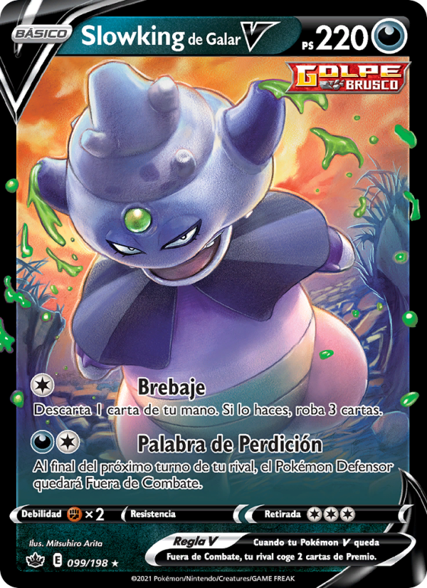 Slowking de Galar V 99 — Reinado Escalofriante (Spanish Pokémon TCG card)