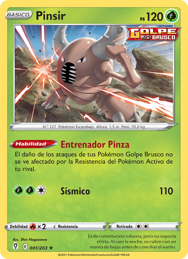 Pinsir 1 — Cielos Evolutivos (Spanish Pokémon TCG card)