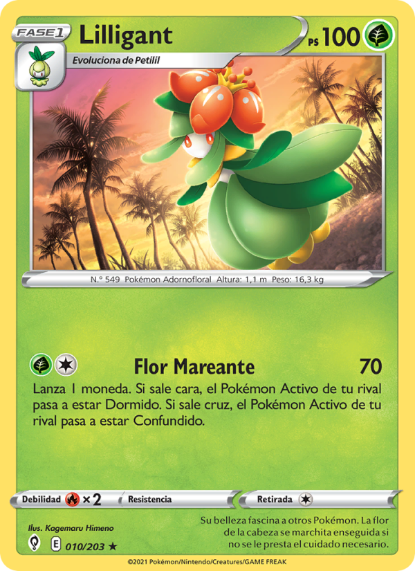 Lilligant 10 — Cielos Evolutivos (Spanish Pokémon TCG card)