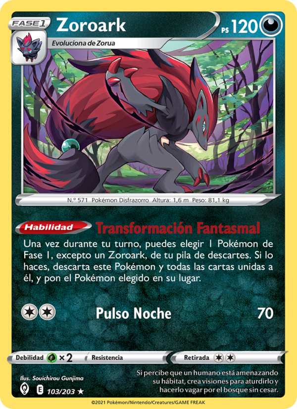 Zoroark 103 — Cielos Evolutivos (Spanish Pokémon TCG card)