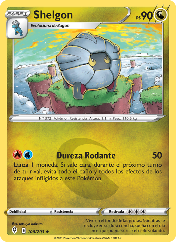 Shelgon 108 — Cielos Evolutivos (Spanish Pokémon TCG card)